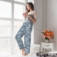 thumbnail image 4 of Uemuo Sunflowers Pattern Women's Wide Leg Palazzo Lounge Pants with Pockets Light Weight Loose Comfy Casual Pajama Pants-Small, 4 of 9