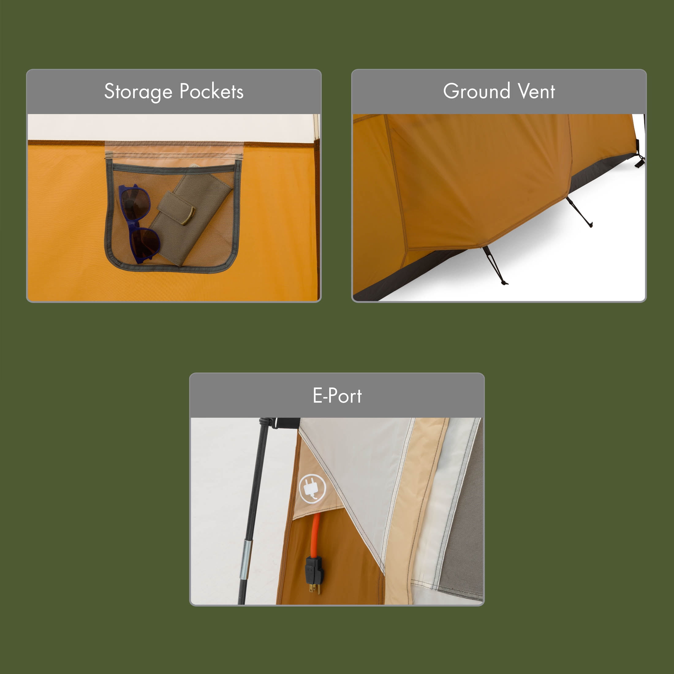 Ozark Trail 6 Person Lighted Dome Yurt Tent, 12.5' x 10' x 90" (H)
