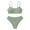 Green, variant on Girls Bikini Swimsuit Solid Color Quick Dry Swimwear Summer Bathing Suit, Sizes 8-14