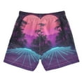 thumbnail image 7 of FORMRS Boys Swim Trunks Quick Dry Mesh Liner Boardshorts Sizes XS-XL, Night Neon Road, 7 of 7