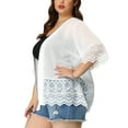 Agnes Orinda Women's Plus Size Cover Up Lace Panel Summer Holiday Boho