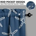 thumbnail image 5 of Kitchen Curtains 36 Inch Short - 3 Panel Set, Nautical Starfish Beach Seashell Mermaid Theme, Rod Pocket Window Curtain for Tropical Farmhouse, Easy Wash, 5 of 6