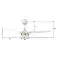 thumbnail image 5 of Smaair 52'' 3 Blades White Smart Wifi Modern LED Ceiling Fan with Remote, 5 of 7