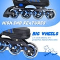 thumbnail image 3 of SubSun Adjustable Inline Skates, Durable Roller Blades with Light Up Wheels, Blue M, 3 of 7