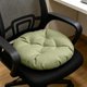 thumbnail image 4 of Cojín de silla de lino 40x40 cm con base antideslizante, almohadilla lavable acolchada para asiento de comedor, cocina, oficina, interior y exterior, gris, amarillo, verde, azul, 4 of 6