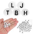 thumbnail image 4 of Cuentas del alfabeto, suministros de joyería DIY hermosas cuentas perforadas portátiles con 26 letras negras para amigos para fiesta LHCER 1, 4 of 8