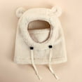 thumbnail image 7 of Splozh Infant Beanie Hat Winter Winter Pullover Hat Children's Double Ear Cute Knitting Yarn Baby Hat Beige,3-10 Years, 7 of 7