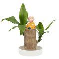 thumbnail image 2 of Lucky Brazilian wood desktop ornament, with base and mystery doll, unique home and office decorative item, modern desktop ornament (yellow)., 2 of 9