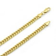 thumbnail image 3 of 14K Gold Heavy Plated Chunky Nugget Textured Rectangular Pendant + 20" 4mm Curb Chain Necklace Set, 3 of 7