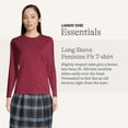 thumbnail image 2 of Lands' End Essentials Women's Long-Sleeve Soft Cotton T-Shirt - Tailored Feminine Fit, 2 of 5