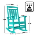 thumbnail image 6 of Cobiod Oversized Rocking Chair Outdoor, HDPE Rocking Chair for Adults, Patio Rocking Chairs for Porch & Fire Pit, All-Weather Outdoor Rocking Chair, Adirondack-Style Wood-Grain, Set of 2, 6 of 7