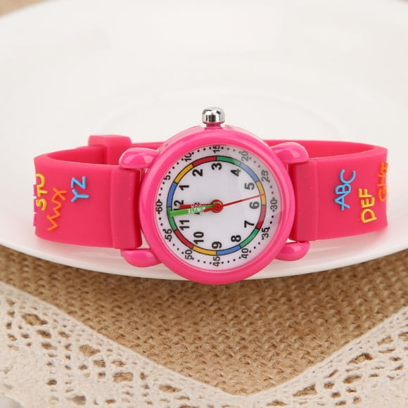 Reloj impermeable BuyWeek para niños dibujos animados color rosa
