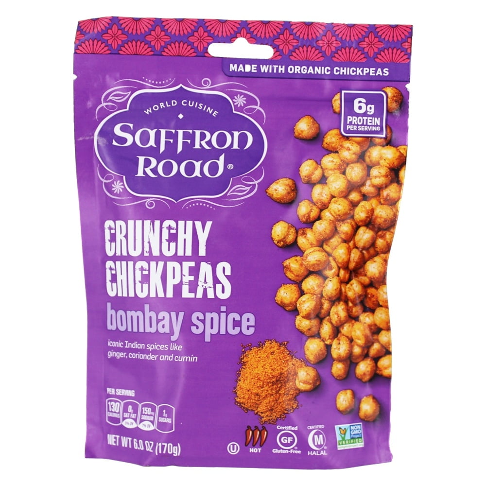 Saffron Road Crunchy Chickpeas Bombay Spice, 6.0 OZ