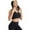 Black, variant on Luowei Women's Hooded Yoga Top - Quick Dry Mesh Fitness Vest, Black, 3XL