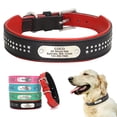 thumbnail image 4 of Personalized Dog Collar Bling Rhinestone Leather Pet Collars For Small Medium Large Dogs Engraved Pet ID Nameplate Necklace ShopWise Round, 4 of 20