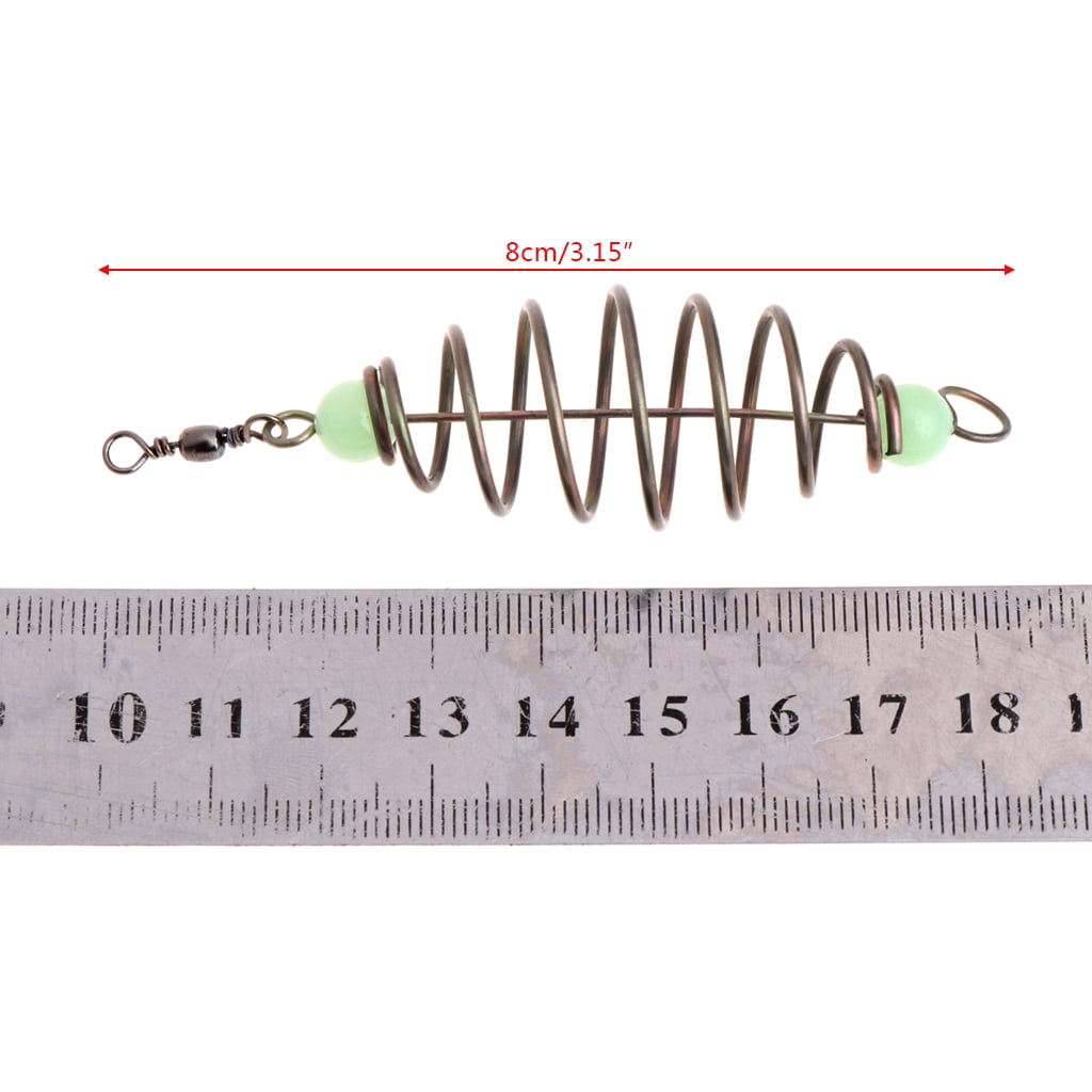 fishing bait spring lure inline hanging tackle stainless steel feeder Carp Baits Cage, Fish Feeder with Holder, Methods Fishings Baits Hook Rigs Set Sinkers Cage Feeder Tackle Fishing Sinkers Weights : Sports & Outdoors Stainless Steel Carp Bait Holder