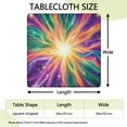 thumbnail image 2 of Colorful Tie Dye Burst Pattern Square Fitted Tablecloth with Elastic Edge,Square Table Cover,Washable Elastic Table Cover for Home Kitchen Party Decor 36"x36", 2 of 6