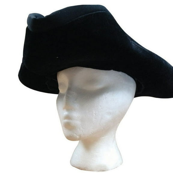 RG Costumes 65268 Caribbean Pirate Velvet Hat- Black