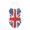 British Flag, variant on FOR U DESIGNS Psychedelic Mushroom Halter Neck Swimsuit One Piece Size 9-10T Novelty Off Shoulder Bathing Suit Soft One Piece Swimwear for Girls