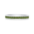 thumbnail image 2 of AFFY Round Shape Simulated Peridot Full Eternity Band Ring In 14K White Gold Over Sterling Silver, Ring Size-13.5, 2 of 6