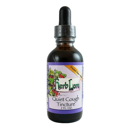 Herb Lore Quiet Cough Organic Herbal Cough Medicine - (2 Ounce) - Natural Vegan Cough Suppressant and Expectorant for Chest