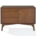thumbnail image 3 of Bowery Hill Mid-Century Wood Media Console Table in Mahogany, 3 of 11