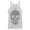 White Heather, variant on Women's Lost Gods Lace Print Heart Skull Racerback Tank Top Black Heather Large
