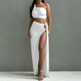 thumbnail image 2 of Conjunto sexy de top sin espalda y falda ajustada con abertura - Conjunto de dos piezas, sin tirantes, cintura alta, para discoteca/fiesta/uso diario, 2 of 6