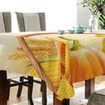 thumbnail image 3 of SKYSONIC Thanksgiving Pumpkin Tablecloth Waterproof Washable Polyester Square Table Cover Durable Tablecloth for Kitchen Dining Table Party Decor (60 X 90 Inch), 3 of 7
