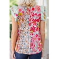 thumbnail image 2 of Chic Short Sleeve Floral Blouse - Playful Ruffle Details for a Modern Look | [ZhiHiMeRi] | (US 8-10)M, 2 of 12