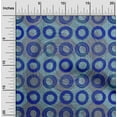 thumbnail image 2 of oneOone Cotton Poplin Twill Medium Blue Fabric Circle Craft Projects Decor Fabric Printed By The Yard 56 Inch Wide, 2 of 4