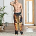 thumbnail image 4 of Salouo Red And White Flame Fox Print Pajama Pants for Men, Lounge Pants Elastic Waistband Casual Men's sleepwear Loungewear Sleep Pajama Pant -Large, 4 of 7