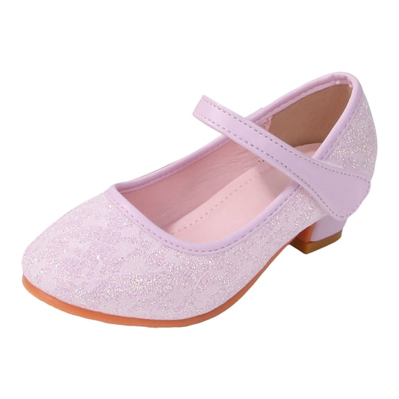 Zanarzt Little Girls Mary Jane Shoes Casual Dress Shoes for Girls with Straps for Dancing Princess Mary Jane Shoes Red,US 9