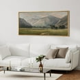 thumbnail image 2 of IDEA4WALL Extra Large Framed Canvas Print Wall Art Pastoral Beauty Classic Mountainous Landscape Fine Art Nature Classic Pastel Artwork Abstract Wall Decoration Relax/Calm for Living Room - 60"x30", 2 of 5