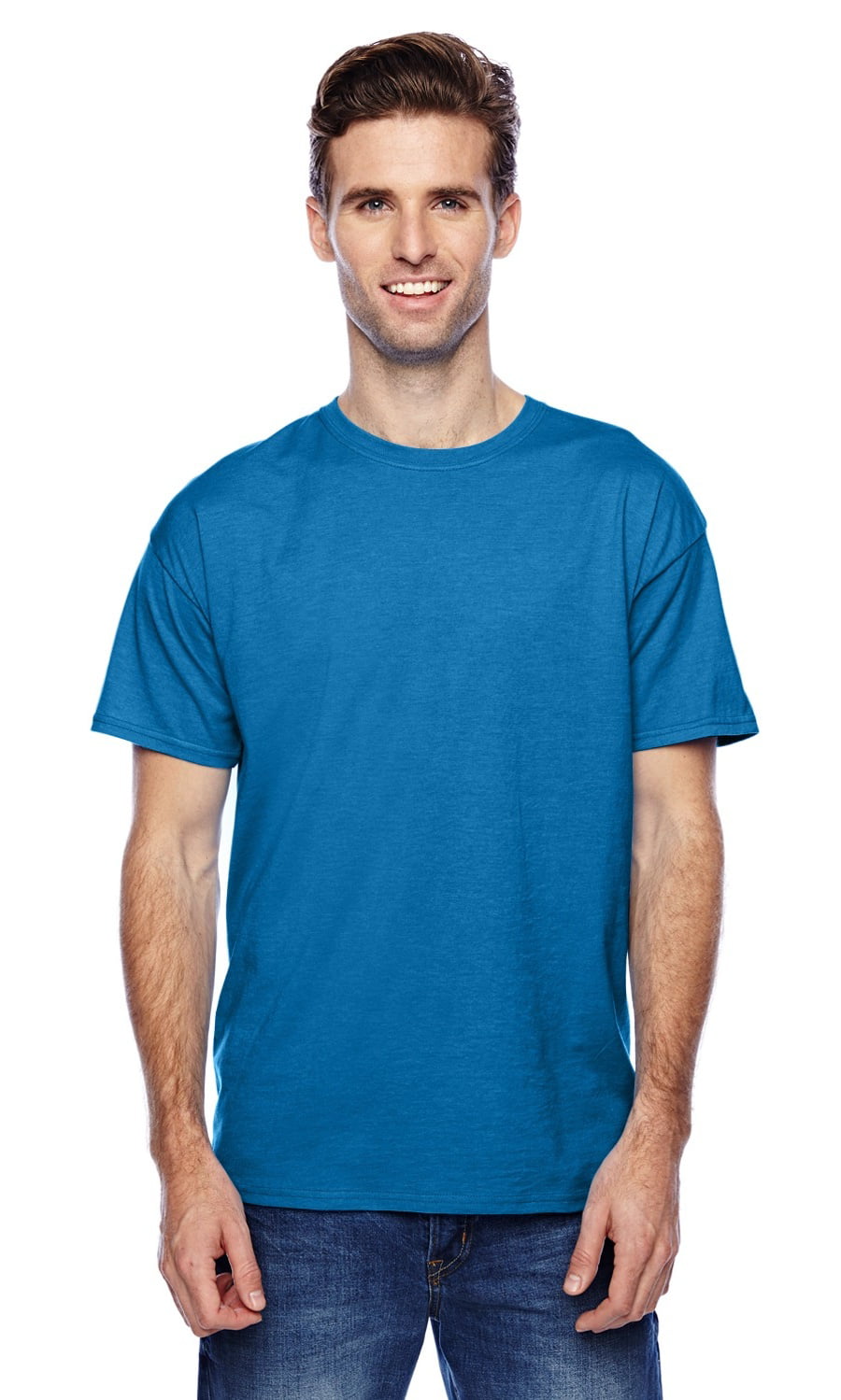 Hanes - The Hanes Unisex 45 oz X-Temp Performance T-Shirt - NEON BLUE ...