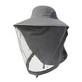 thumbnail image 2 of Mosquito Net Hat for Outdoor Activities - Wide Brim Sun Hat with 360° Foldable Mesh Face Cover,Breathable Bug Proof Head Net for Camping,Hiking,Gardening,Fishing,and Hunting,Adjustable Chin Strap, 2 of 4