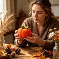 thumbnail image 6 of Kyusrd Fall Decor for Home,Halloween Pumpkin Decorations Soft Stuffed Fabric Pumpkin Ornament Fall Thanksgiving Home Table Decor Small Pumpkin Pillow Toy For Party Indoor, 6 of 7