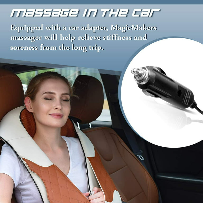  Careboda Shiatsu Back Massager with Heat, 3D Deep Kneading  Electric Massager Pillow for Neck and Back Pain Relief, Ideal for Home,  Office and Car Use, Best Gift for Christmas Women and