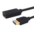 thumbnail image 3 of Yazoeia 4ft HDMI 8k Extender Coiled Cable, 180 Degree Angle HDMI 8K Male to HDMI 8k Female Extension Adapter Shield Cable, HDMI 2.1 Version Spiral Spring Cord, 8K@60HZ CJC912-16397, 3 of 7