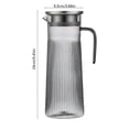 thumbnail image 3 of shyuyusa PC Stripe Water Pitcher With Stainless Steel Lid Clear Drink Container For Home Kitchen Daily Use, 3 of 6