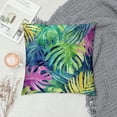 thumbnail image 2 of Acheng Palm Leaves with Lush Branches and Leaves Tropical Jungle Palm Leaves Plush Pillowcase White, 2 of 5