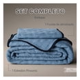 thumbnail image 3 of Edredón Ligero Real Textil + 1 Funda de Almohada, Juego de Colcha Individual, Color Azul Medio, 3 of 9