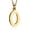 0 - Gold, variant on Womens Stainless Steel Number 0-9 Charms Pendant Necklace 2 Colors Gold Silve