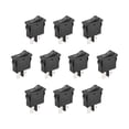 thumbnail image 1 of Interruptor de palanca mini para barco negro, interruptor ON/OFF marino AC 250V/6A 125V/10A, 10 piezas, 1 of 4