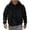 Black, variant on Men Hooded Sweatshirt Shearling Pullover Fall Winter Long Sleeve Casual Layering Solid