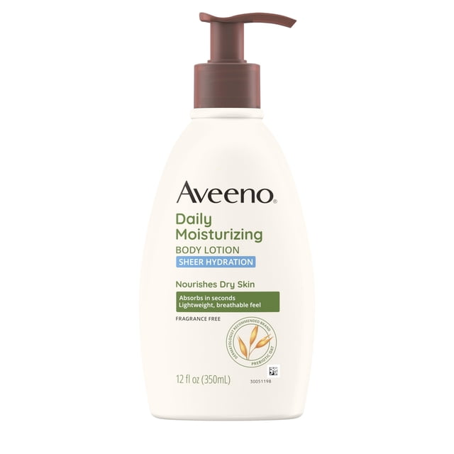 Aveeno Sheer Hydration Daily Moisturizing Lotion For Dry Skin, 12 Fl. Oz