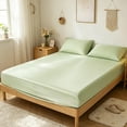 thumbnail image 1 of Fitted Sheet for Double Bed 78x86 Inch Non Slip Mattress Soft Breathable Polyester for Summer and Pets Pillowcase Not Included, 1 of 6