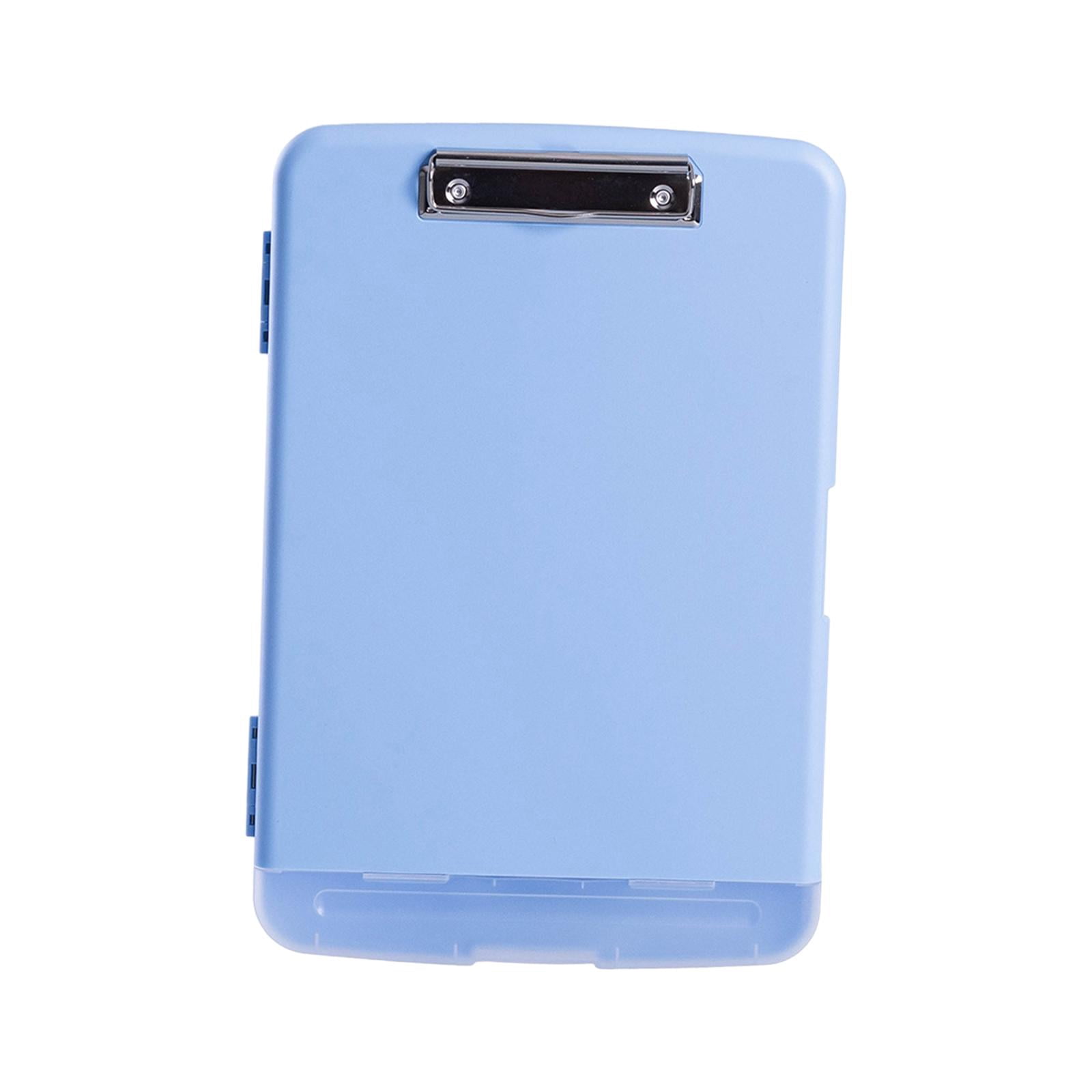 simhoa Low Profile Clipboard with Storage and Pen Holder A4 Size Clipboard Organizer,PP,Multifunctional Nursing Clipboard for Office light blue