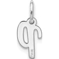 thumbnail image 3 of 10K White Gold 10Kw Small Script Initial P Charm (Width 6.3) (Length 17.25) - Jbsp, 3 of 5