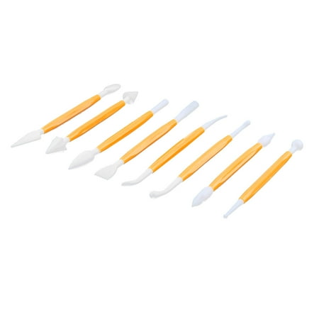 Kitchen Plastic Fondant Dessert Cake Decorating Tool Yellow White